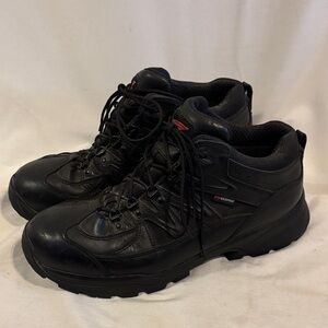 Red Wing ASTM F 2892-11 Eh Black Leather Hiking Work Boots Mens 12 Lace Up